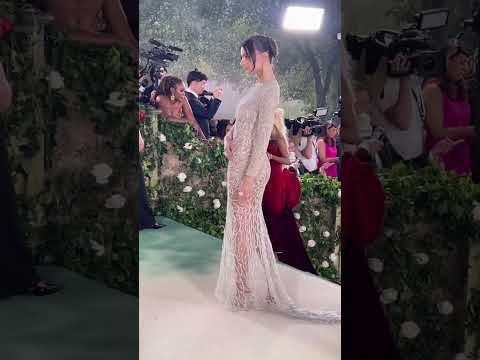 Emily Ratajkowski Bares All At In A Sheer Versace Gown At the 2024 Met Gala | Billboard #Shorts