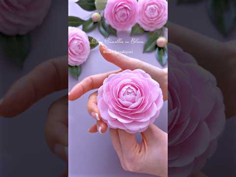 Otome Camellia made with clay乙女椿のクレイフラワー　粘土のお花