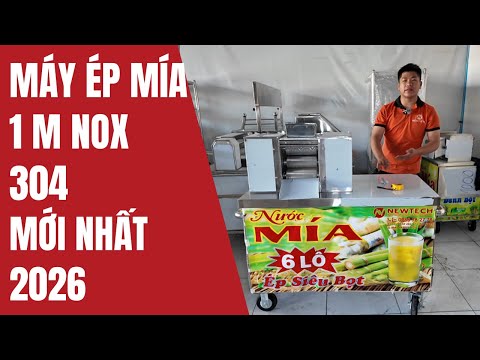 Máy ép mía liền bàn inox 304 mẫu mới 2026