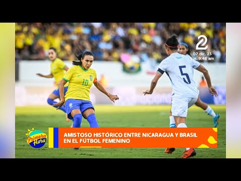Brasil y Nicaragua realizan encuentro amistoso internacional de futbol femenino