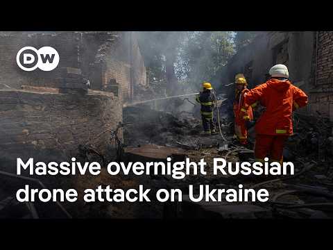 Russia floods Ukrainian skies with over 620 missiles and drones in large overnight attack | DW News