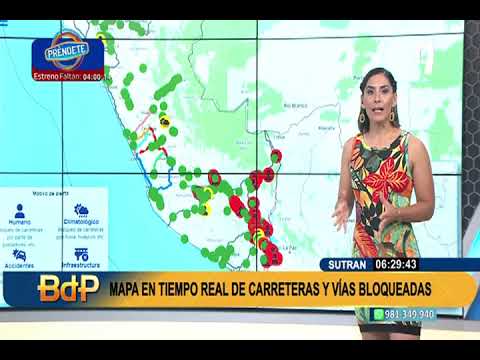 Mapa en tiempo real: zona sur del Perú aún tiene vías bloqueadas