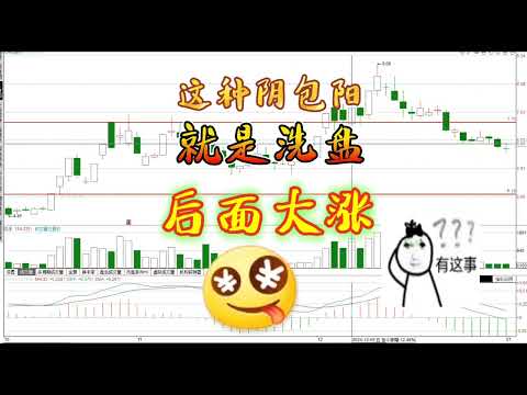 不是所有阴线吃阳线都会下跌，这种就是例外，明显机会/股票/准确/菜鸡/理财/A股/K线/股民/散户