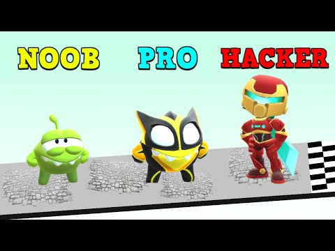 NOOB vs PRO vs HACKER - Om Nom Run