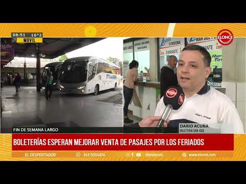 Boleterías esperan un repunte en las ventas de pasajes por el fin de semana largo - 08/10/24