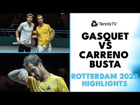 Richard Gasquet vs Pablo Carreno Busta Gripping Match Highlights | Rotterdam Open 2023