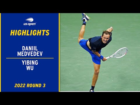 Daniil Medvedev vs. Yibing Wu Highlights | 2022 US Open Round 3