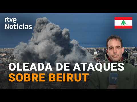 GUERRA ORIENTE MEDIO | ISRAEL BOMBARDEA los SUBURBIOS del sur de BEIRUT | RTVE Noticias