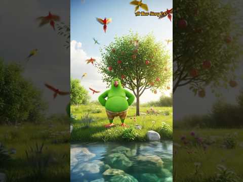 "तोते और सूखे तालाब की भावुक कहानी 😭 सेब का पौधा और दोस्ती का चमत्कार 🌳🕊️ #ai #baby #tota #trees