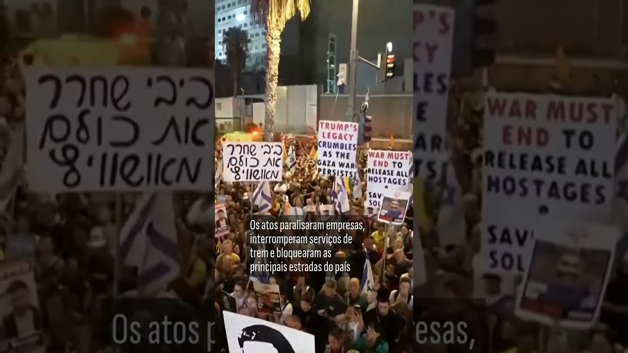 Tel Aviv: mais de 300 mil protestam pela libertação de reféns e pelo fim da guerra em Gaza