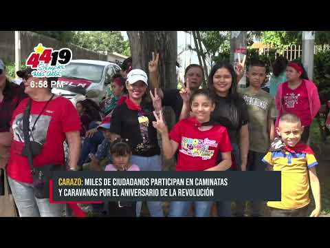 Familias de los departamentos celebraron el aniversario 44 de la Revolución Sandinista - Nicaragua
