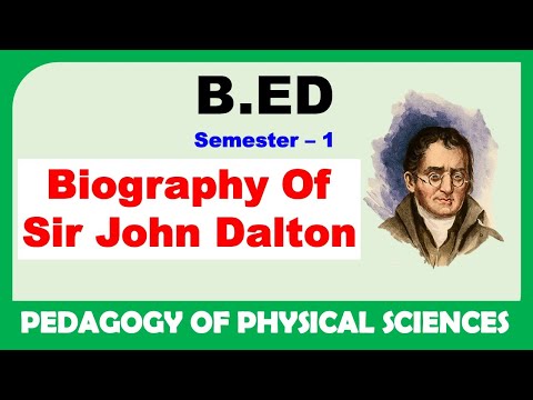 Contribution Of John Dalton For Science | B.ED 1st Year | Pedagogy Physical Science| John Dalton