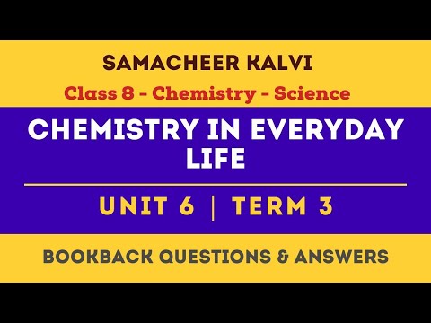 Chemistry in everyday life Book Back Answers | Unit 6  | Class 8th | Science | Samacheer Kalvi