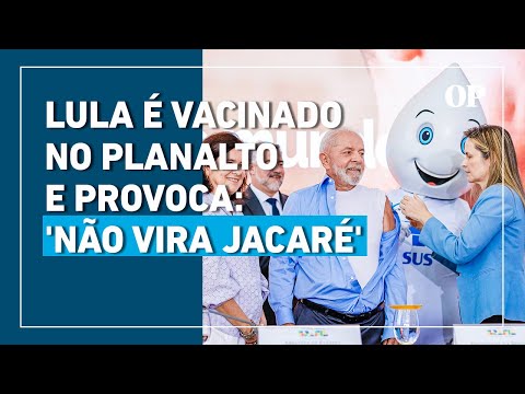 Lula toma vacina da gripe e provoca Bolsonaro: ‘Não precisa ter medo, não vira jacaré’