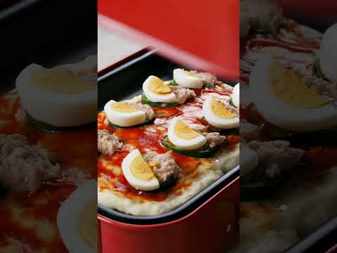 ホットプレートでパンケーキピザ #おいしい時間 #簡単レシピ #まいにちごはん #レシピ動画 #料理 #今日の晩ごはん #おうちごはん
