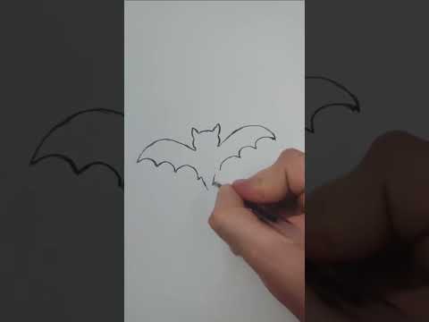 كيف نرسم خفاش 🦇dessiner une chauve-souris #drawing