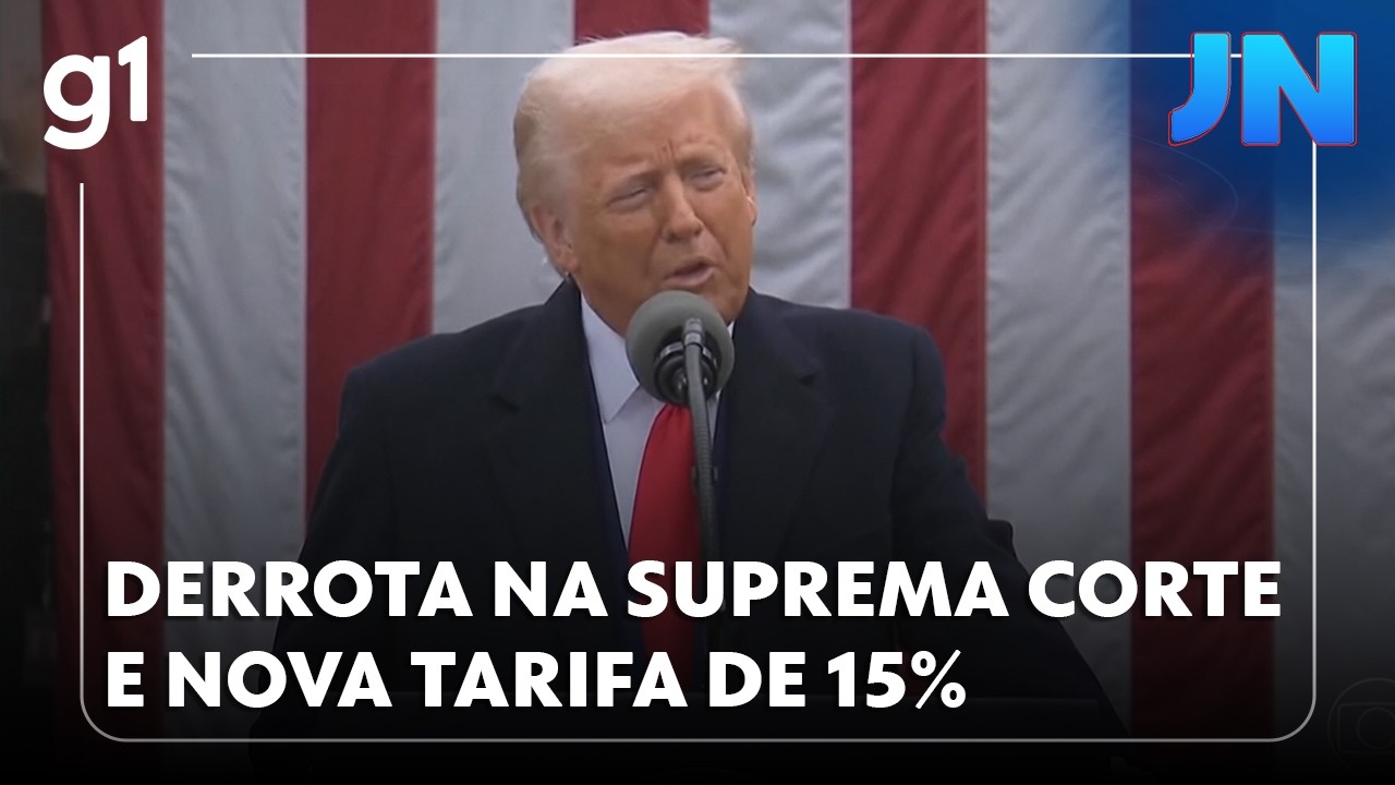 JN: Donald Trump eleva tarifa global para 15% após derrota na Suprema Corte