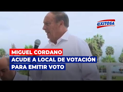 Miguel Cordano acude a local de votación para emitir voto