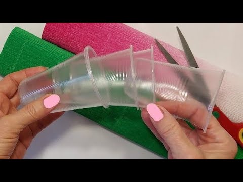 Всего лишь 1 СТАКАНчик, а какая КРАСОТА получается! Удивительные поделки на 8 марта за 5 минут. DIY