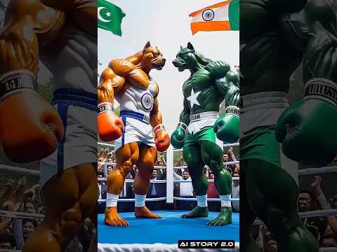 🤯 India vs Pakistan dogs fight 🥊😵‍💫#trending #viral #ai #shorts