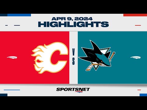 NHL Highlights | Flames vs. Sharks - April 9, 2024