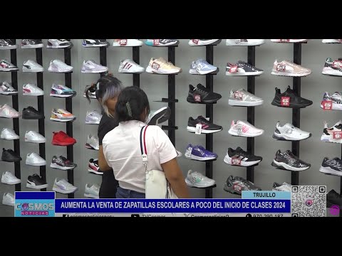 Trujillo: aumenta la venta de zapatillas escolares a poco del inicio de clases 2024