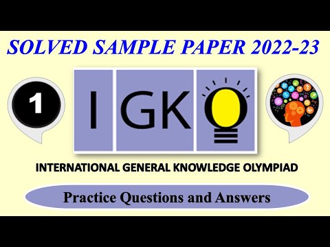 CLASS 1 | IGKO 2022-23 | International General Knowledge Olympiad | Solved Sample Paper| GK Olympiad