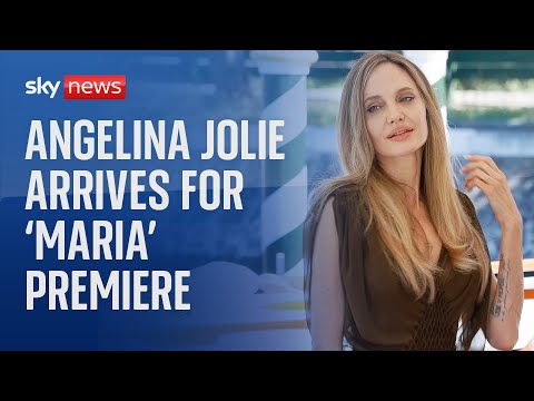 Watch live: Angelina Jolie arrives at Venice Film Festival for the premiere of her film 'Maria'