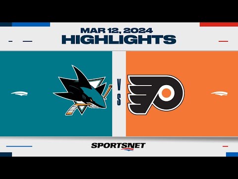 NHL Highlights | Sharks vs. Flyers - March 12, 2024