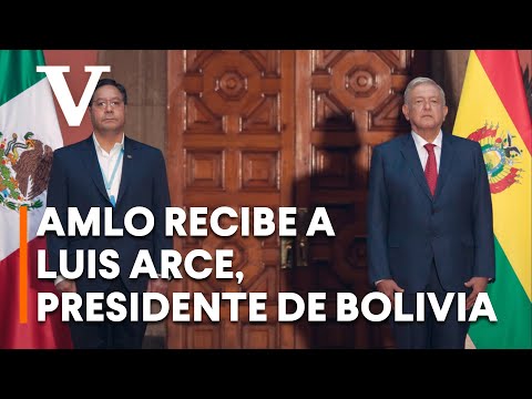 AMLO recibe en Palacio Nacional a Luis Arce, presidente de Bolivia