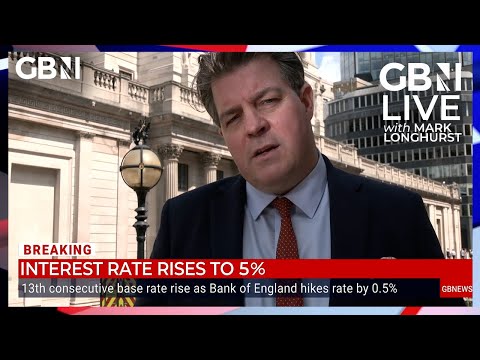 Interest rate RISES to 5% | Bank of England hikes base rate by 0.5%