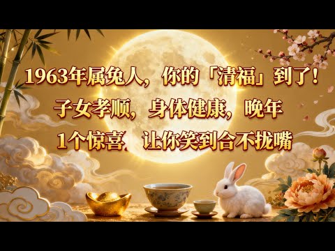 1963年屬兔人，你的「清福」到了！子女孝順，身體健康，晚年『1个驚喜』讓你笑到合不攏嘴！