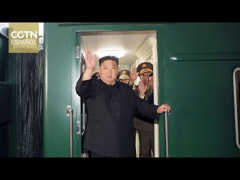 Kim Jong Un salió en tren el domingo por la tarde con rumbo a Rusia