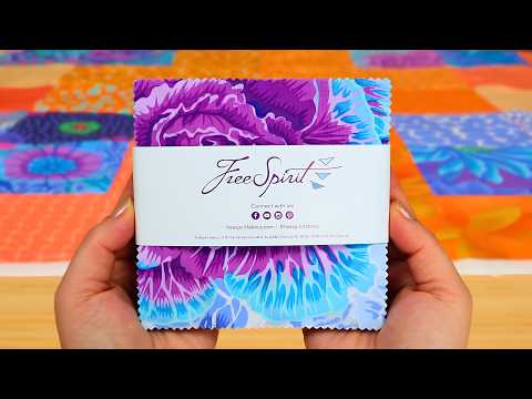 I Made a 1 Hour Quilt Without A Single Cut (No Rotary Cutter. No Scissors)