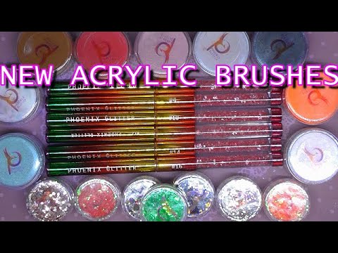 BEST Acrylic Brushes sizes 2 to 16 & Unreal PLANET Acrylic Powders | Phoenix | ABSOLUTE NAILS