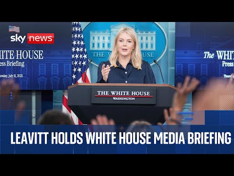 White House Press Briefing with Karoline Leavitt as Trump's tariff deadline looms