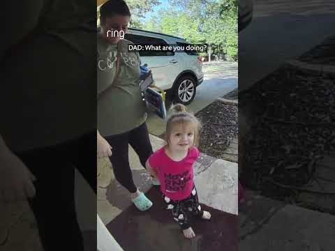 So cute 💙 A dad surprises his young daughter on Two-Way Talk to compliment her hairstyle.