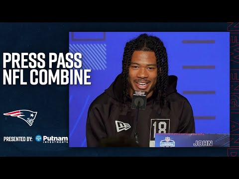 NFL Draft prospects talk Patriots connections | Combine Press Pass video clip