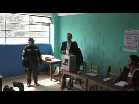 Presidential candidate Jorge "Tuto" Quiroga votes in Bolivia's general election in La Paz | AFP
