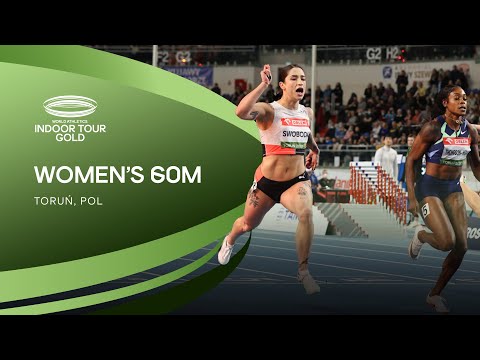 Ewa Swoboda beats Elaine Thompson-Herah with 7.03 60m | World Indoor Tour Torun 2022