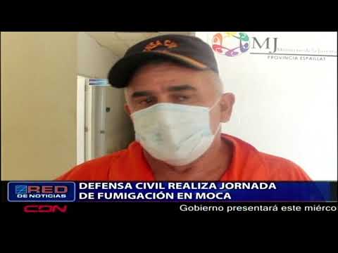 Defensa Civil realiza jornada de fumigación en Moca
