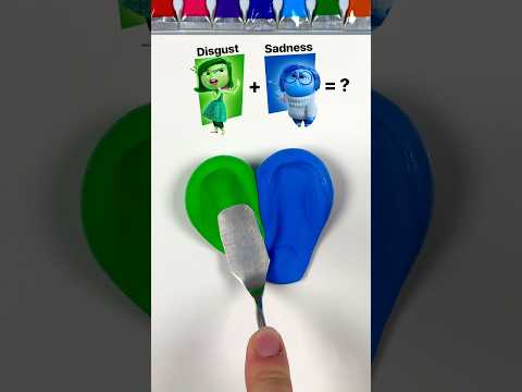 What color are mixed emotions?? (Part 2) #colormixing #insideout #insideout2 #satisfying