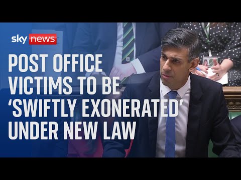 Post Office victims to be "swiftly exonerated" as new legislation announced