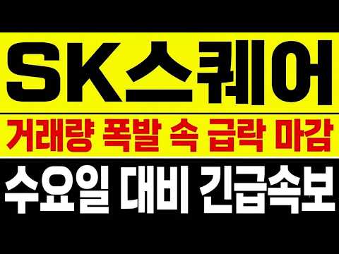 [sk스퀘어 주가전망]<strong>하루</strong> <strong>만에</strong> 십일퍼센트 급락, 무슨 일이?
