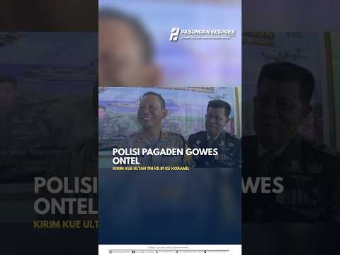 POLISI ONTEL GOWES ONTEL, KIRIM KUE ULTAH TNI KE 81 KE KORAMIL