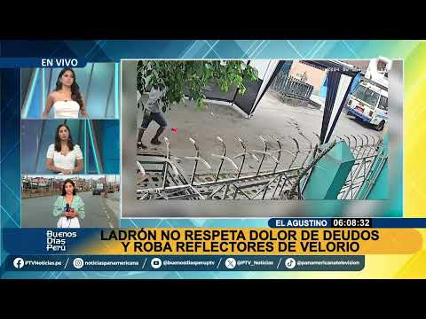 No respetan ni a los muertos: Ladrón se lleva reflectores de un velorio en El Agustino