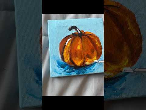 Pumpkin art process #art #painting #pumpkin