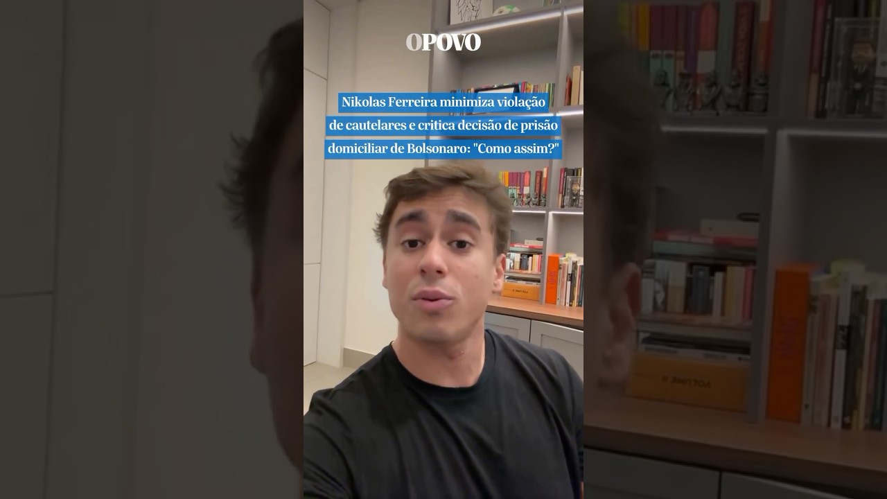 Nikolas Ferreira minimiza violação de medidas cautelares e critica Moraes por prisão de Bolsonaro