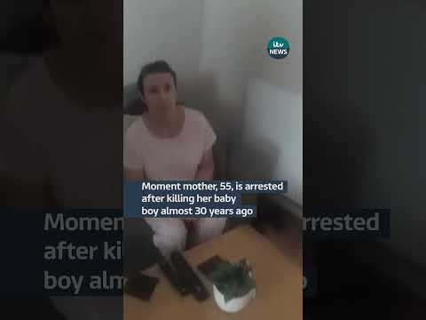 Moment mother, 55, is arrested after killing her baby boy almost 30 years ago | ITV News