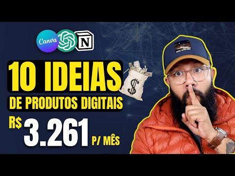 10 IDEIAS PRODUTOS digitais Para fazer dinheiro com ChatGPT e o Canva